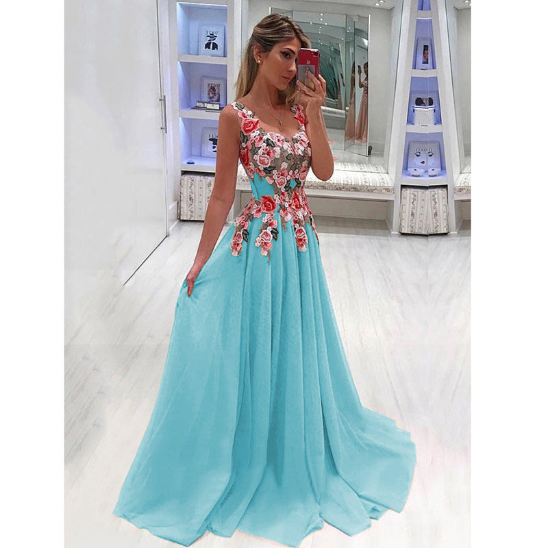 Classy Slouchy Princess Dress Printed Long Dresses