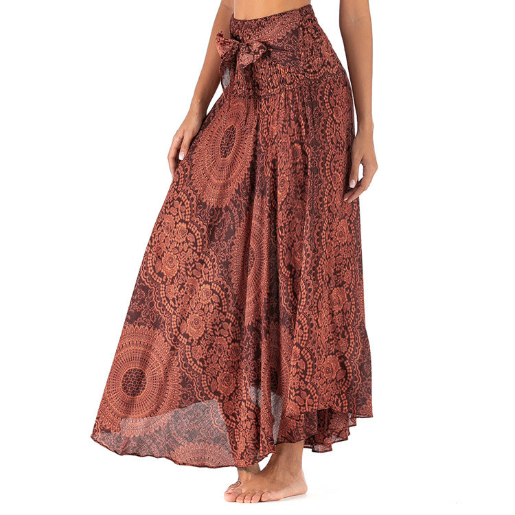Casual Thai Dress Beach Vacation Two-way Large Dresses