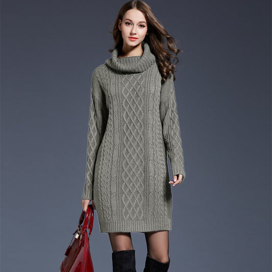 Women's Beautiful Durable Dress Long Turtleneck Knitwear