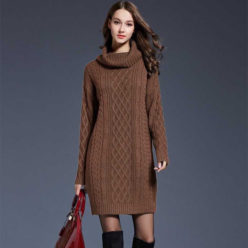 Women's Beautiful Durable Dress Long Turtleneck Knitwear
