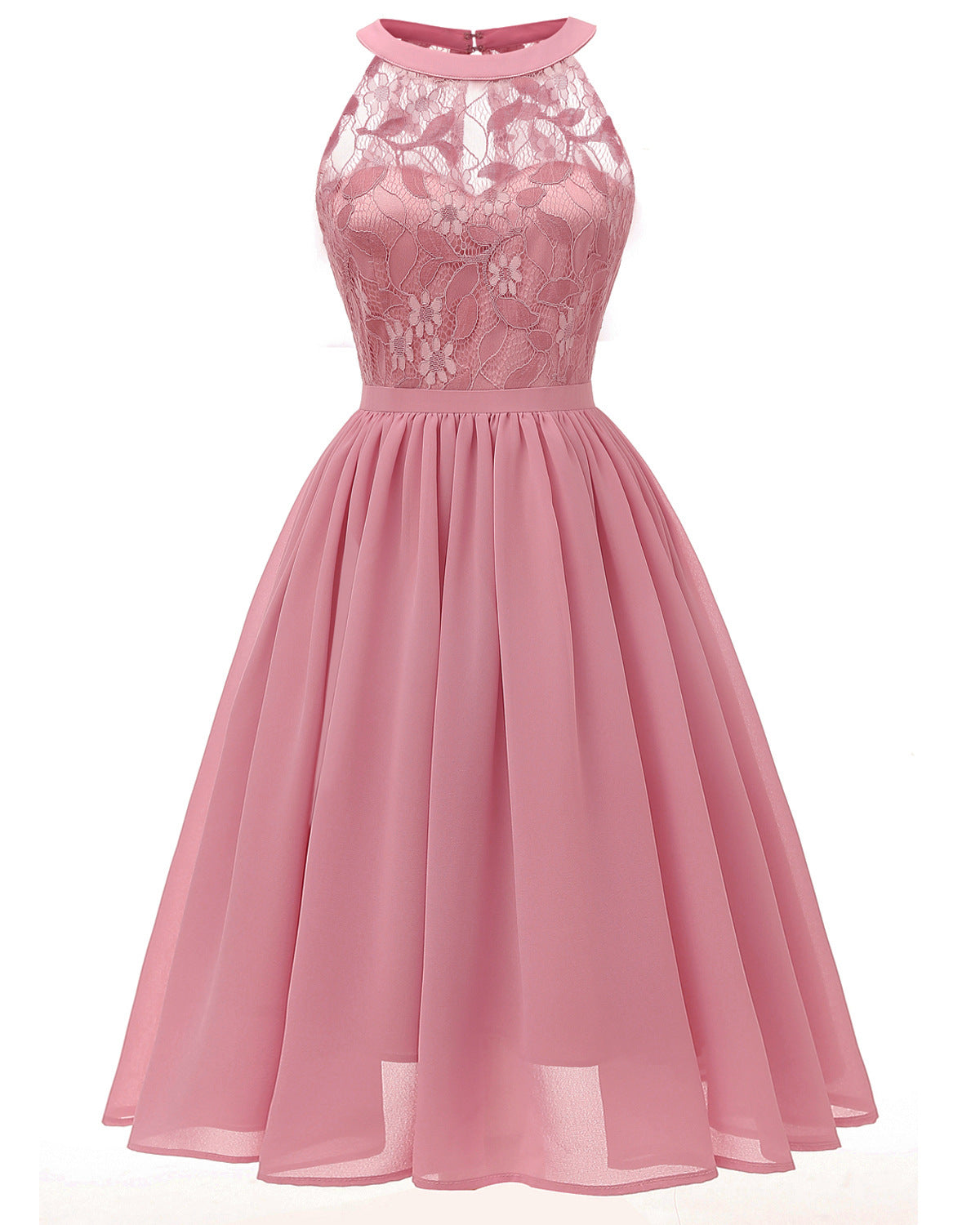 Chiffon Dress Sexy Lace Stitching Formal Dresses