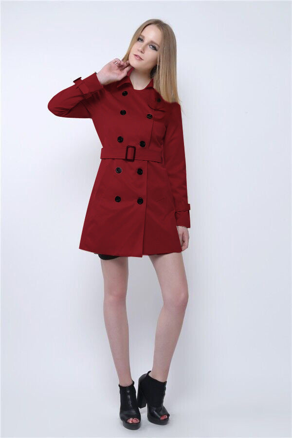 Spring Trench Slim Fit Elegant Double Coats