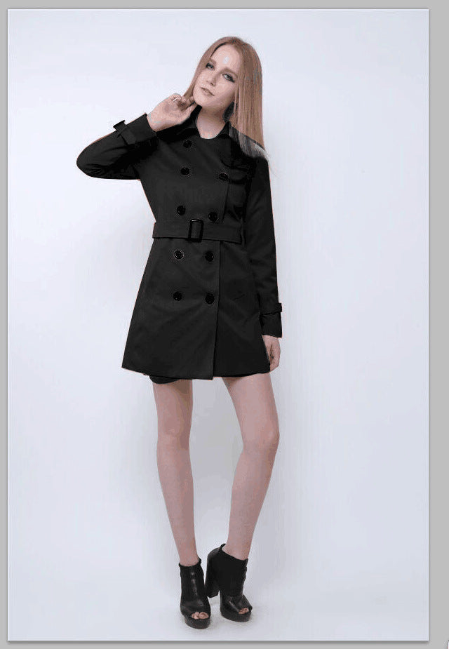 Spring Trench Slim Fit Elegant Double Coats