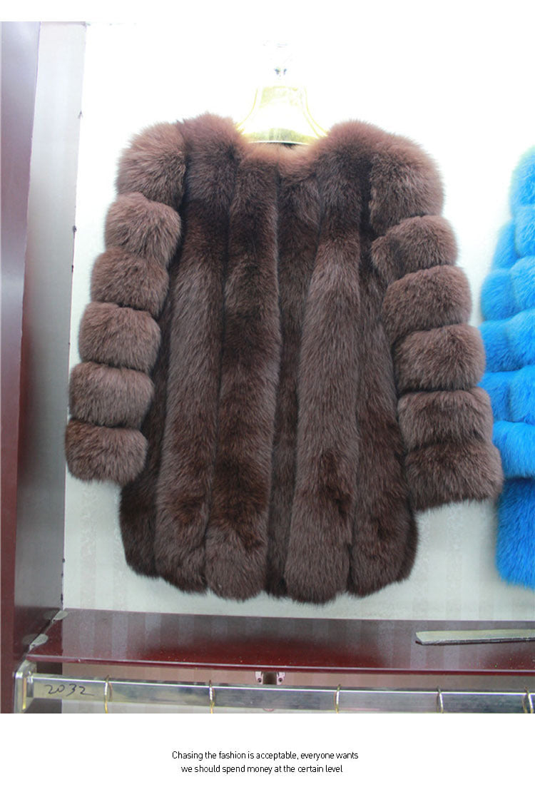Women's Classic Faux Fox Fur Mid-length Coats