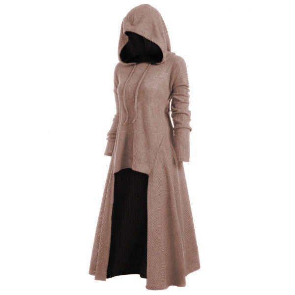 Women's Hooded Casual Loose Elastic Solid Color Coats