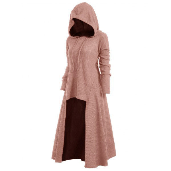 Women's Hooded Casual Loose Elastic Solid Color Coats