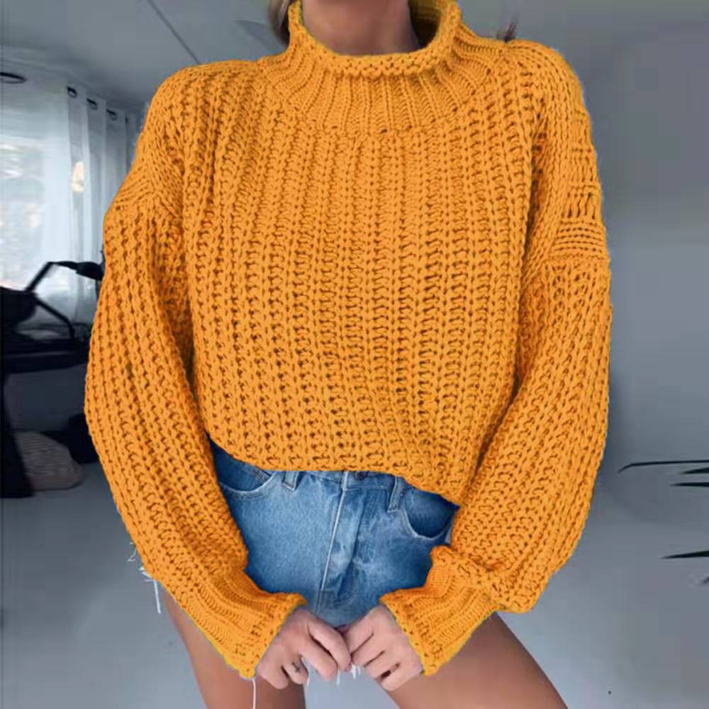 Women's Loose Round Neck Pullover Long Sleeve Women's Sweater