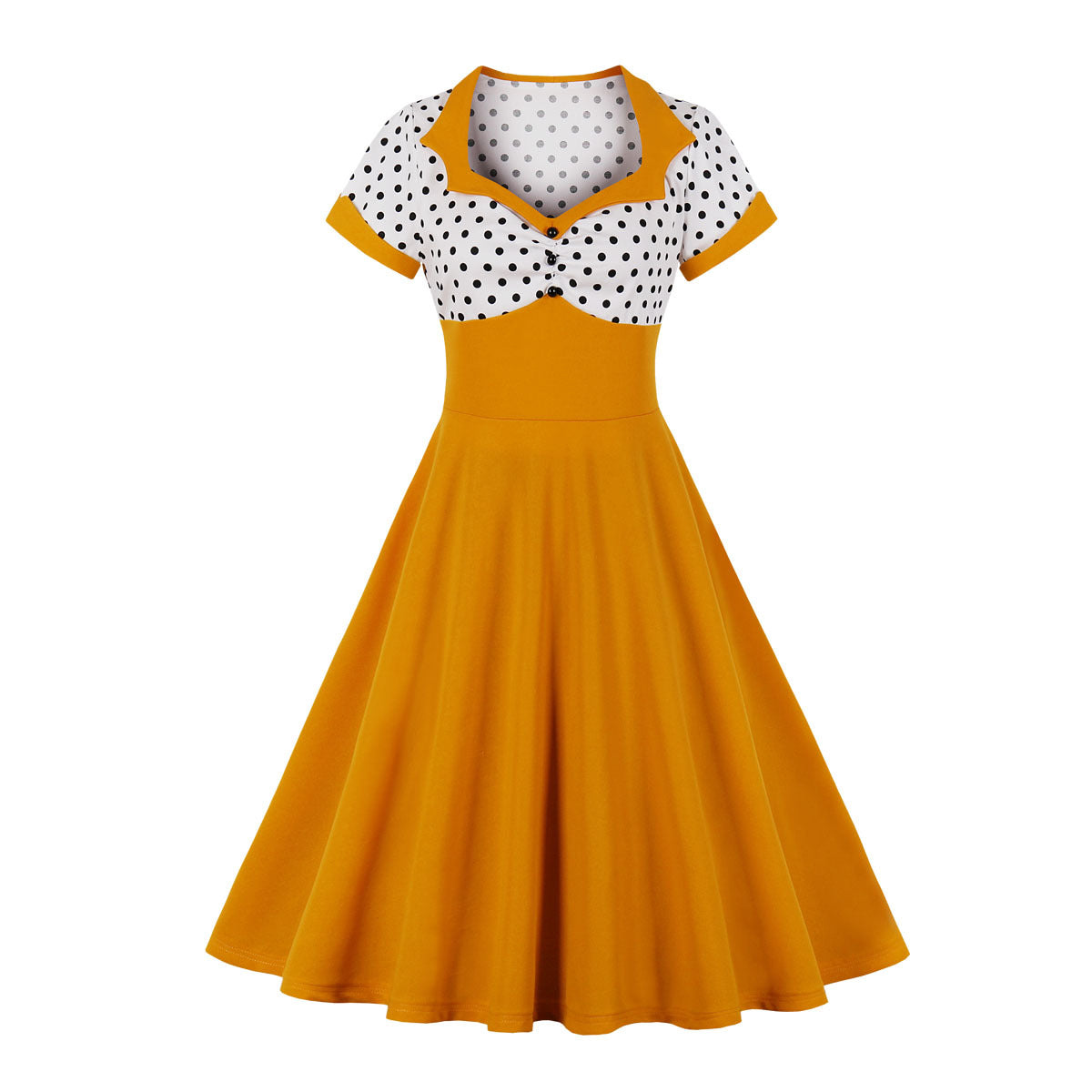 Polka Dots Retro Square Collar Dress Dresses
