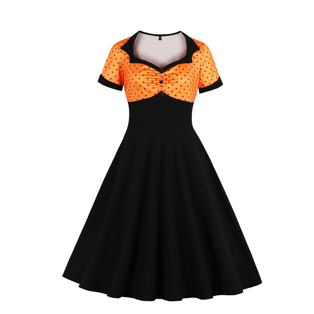 Polka Dots Retro Square Collar Dress Dresses