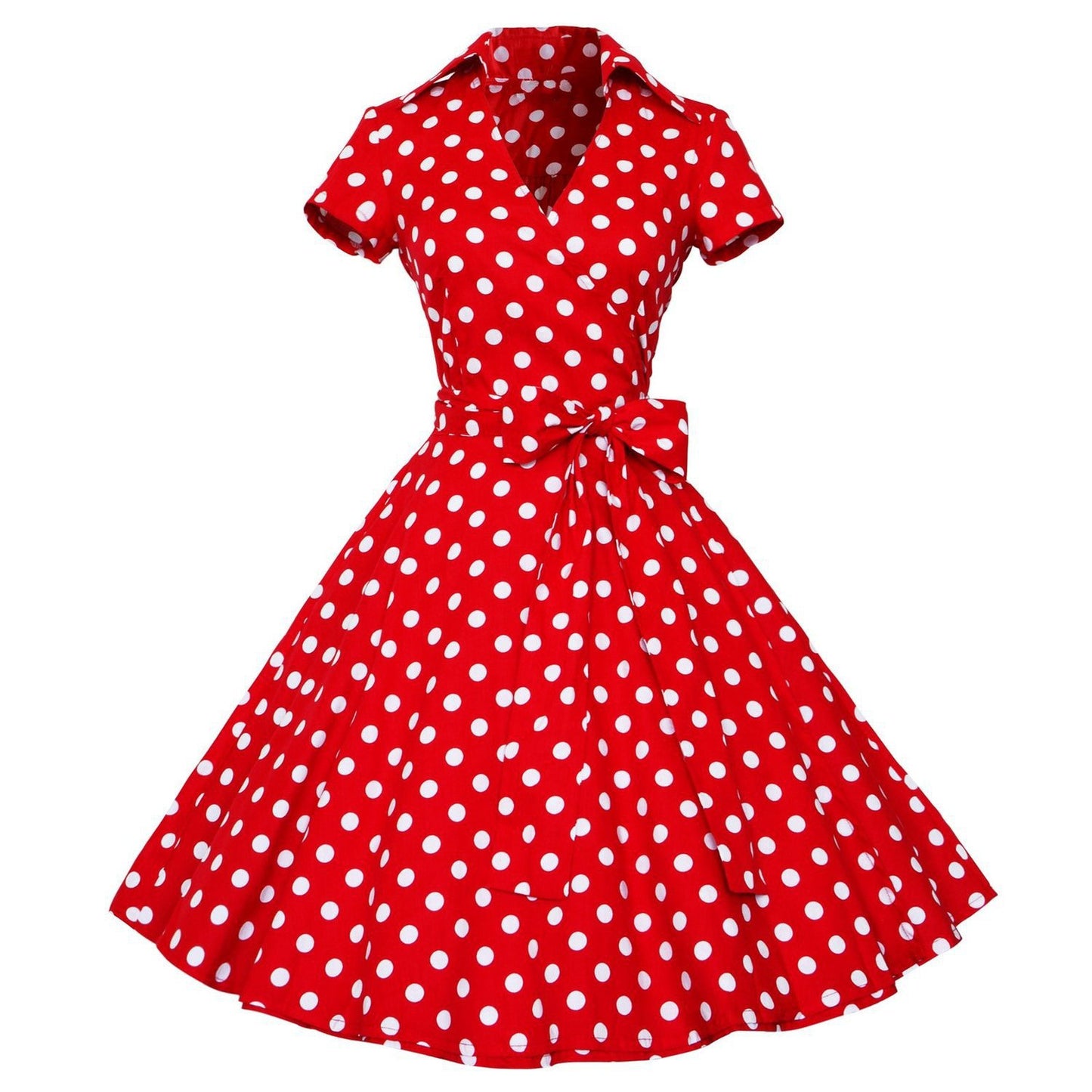 Women's Wide Hem Midi Dress Hepburn Style Dresses