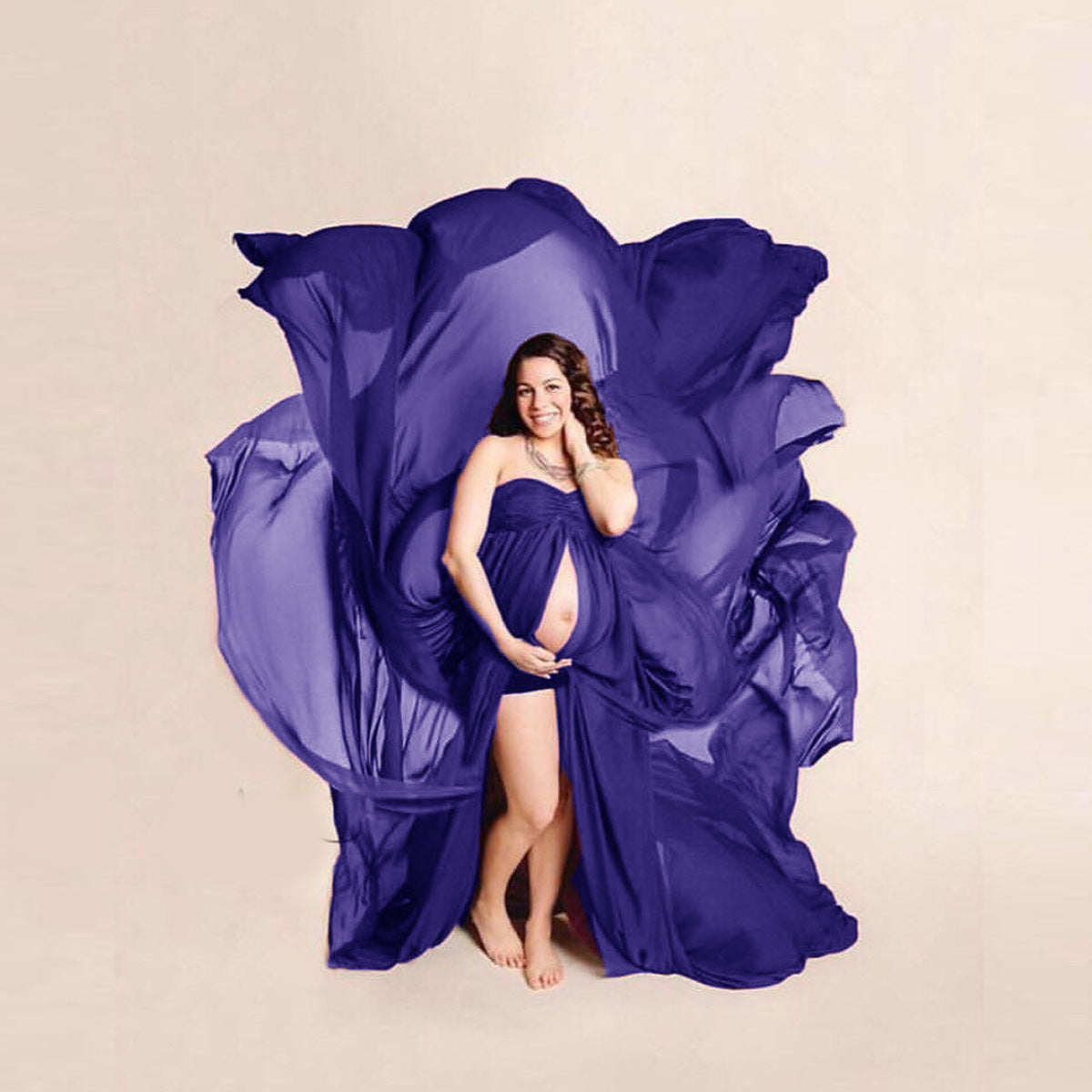 Lace With Spinning Floating Tail Sleeve Dresses