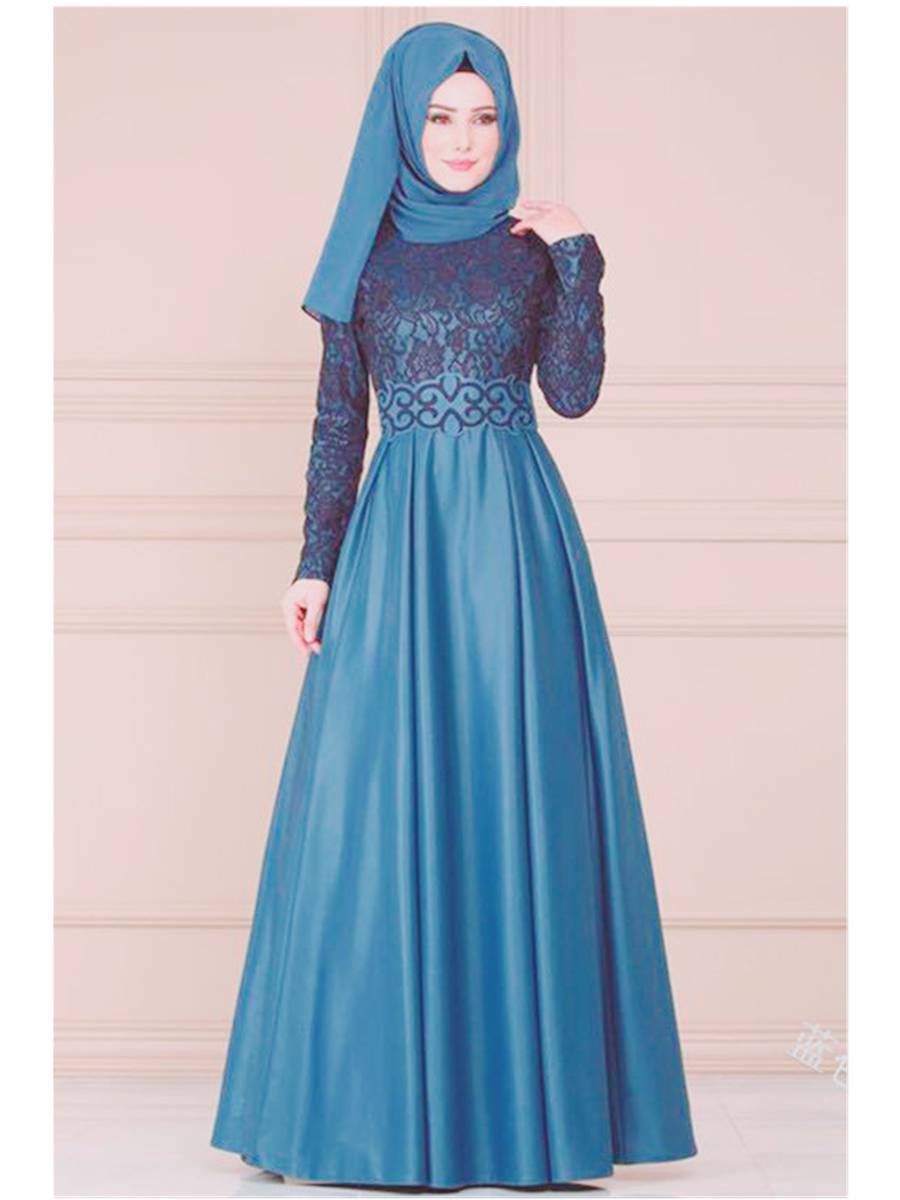 Stitching Large Swing Ethnic Lace Retro Dress