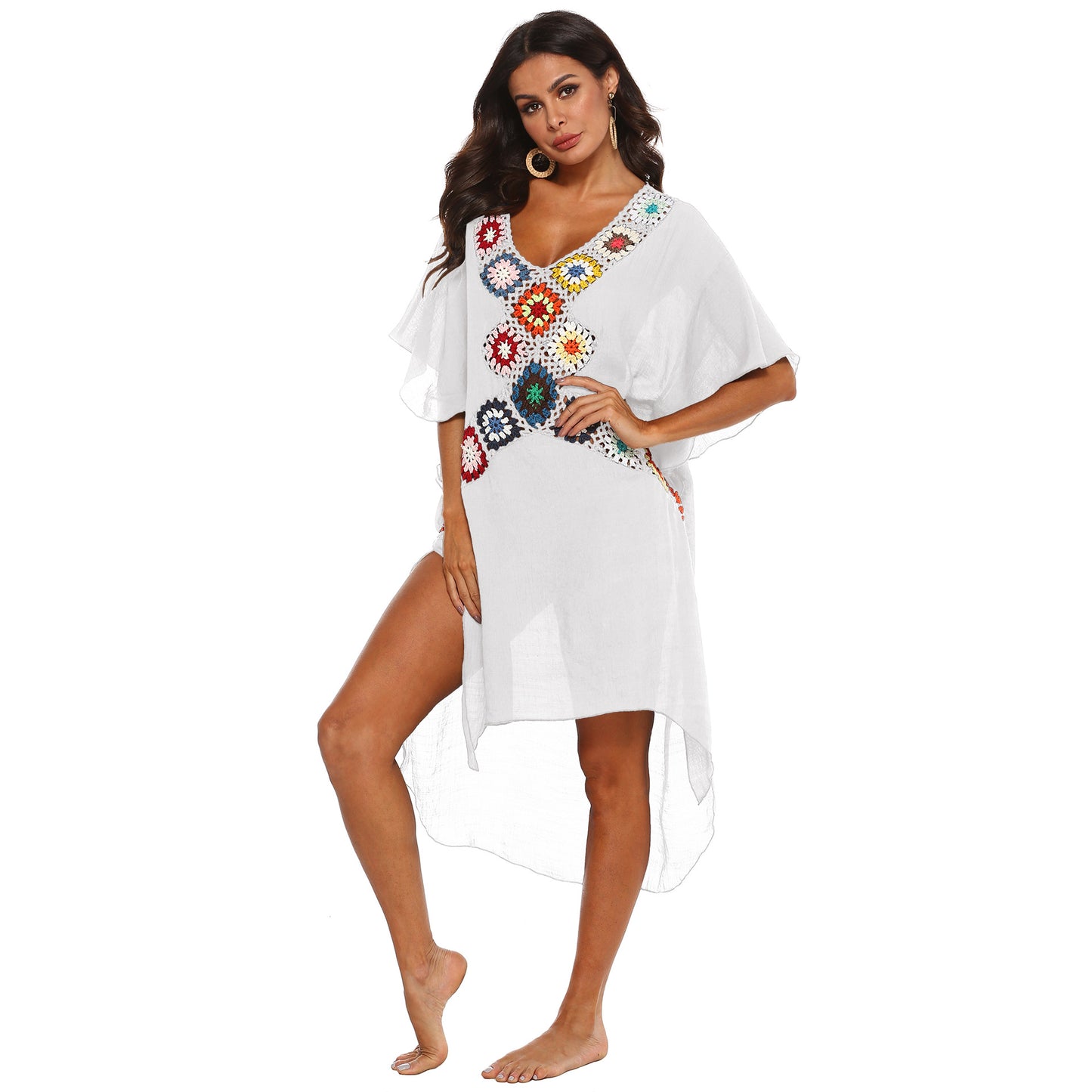 Women's V Hand Crocheting Stitching Beach Bikini Dresses