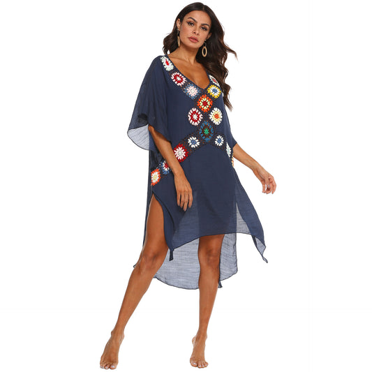 Women's V Hand Crocheting Stitching Beach Bikini Dresses