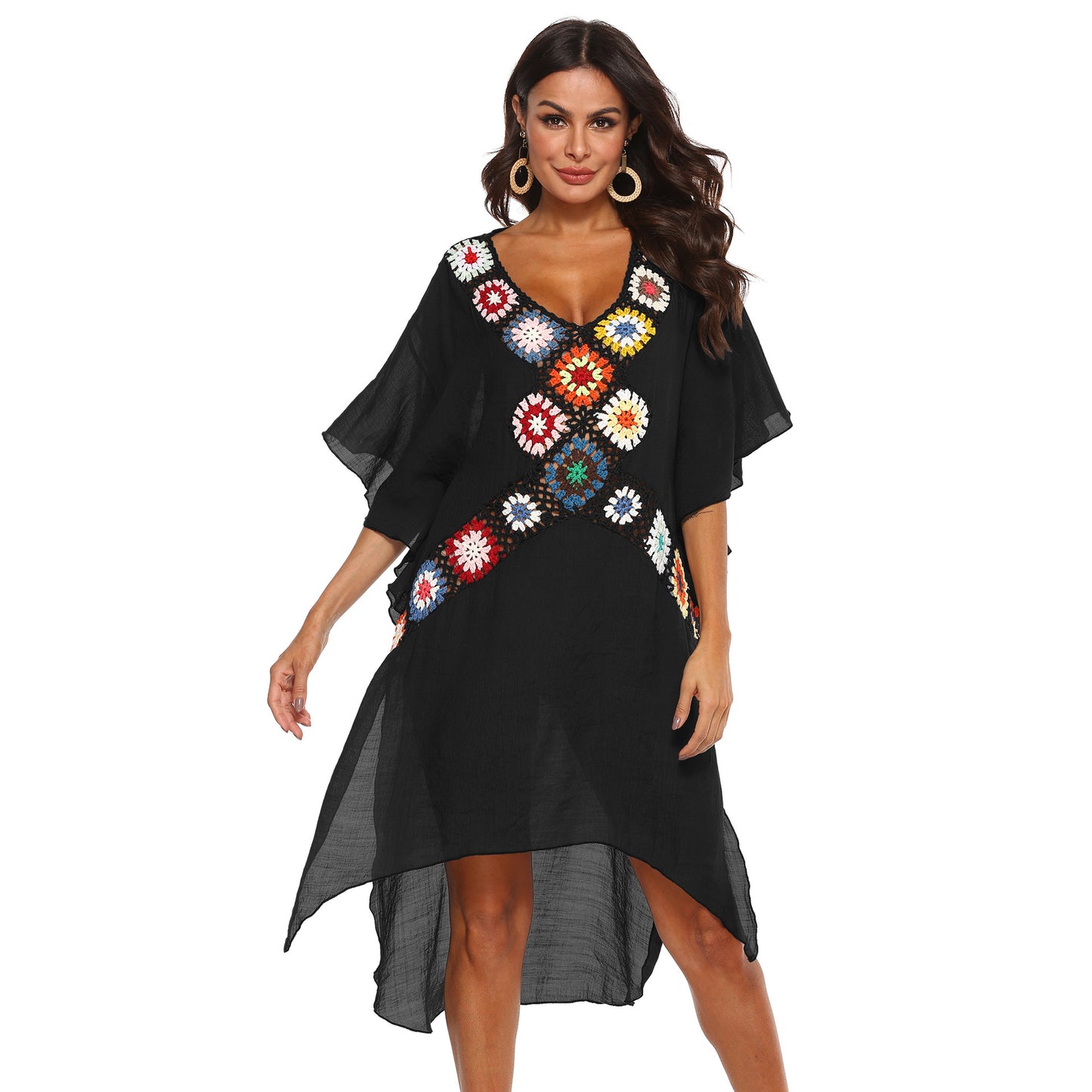 Women's V Hand Crocheting Stitching Beach Bikini Dresses