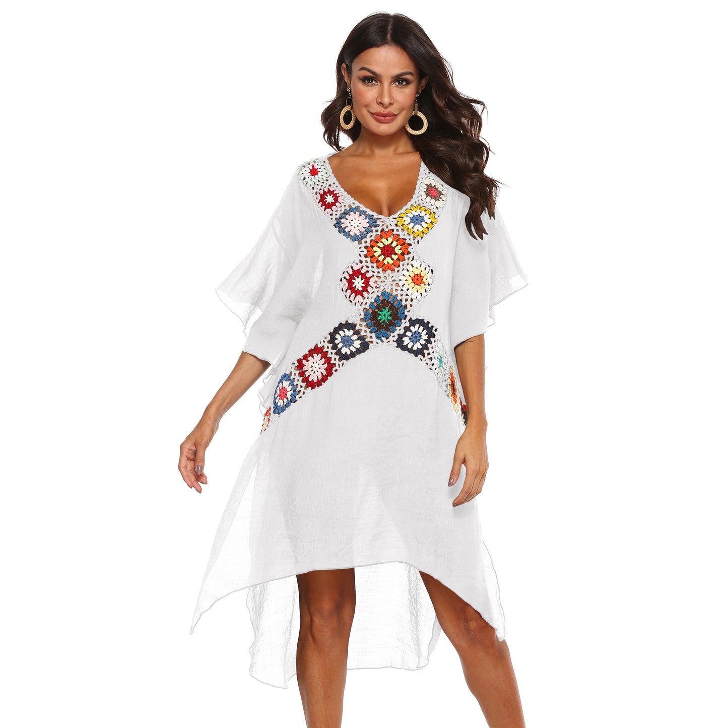 Women's V Hand Crocheting Stitching Beach Bikini Dresses