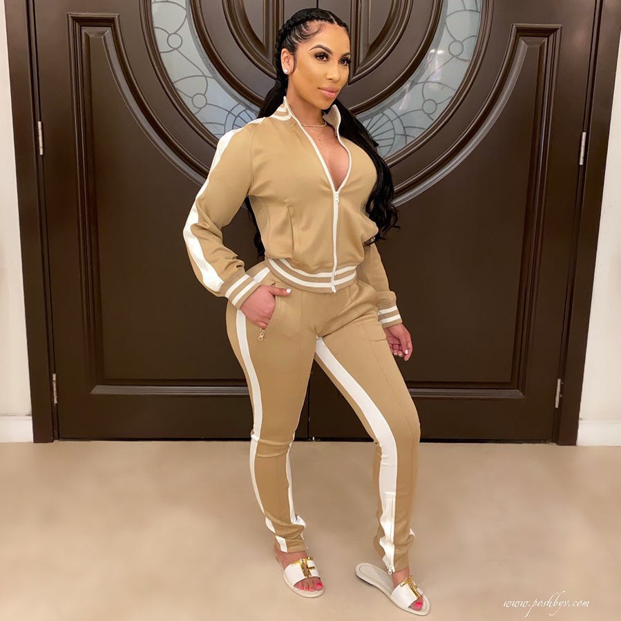 Women's Glamorous Sports Two-piece Set Fashion Suits
