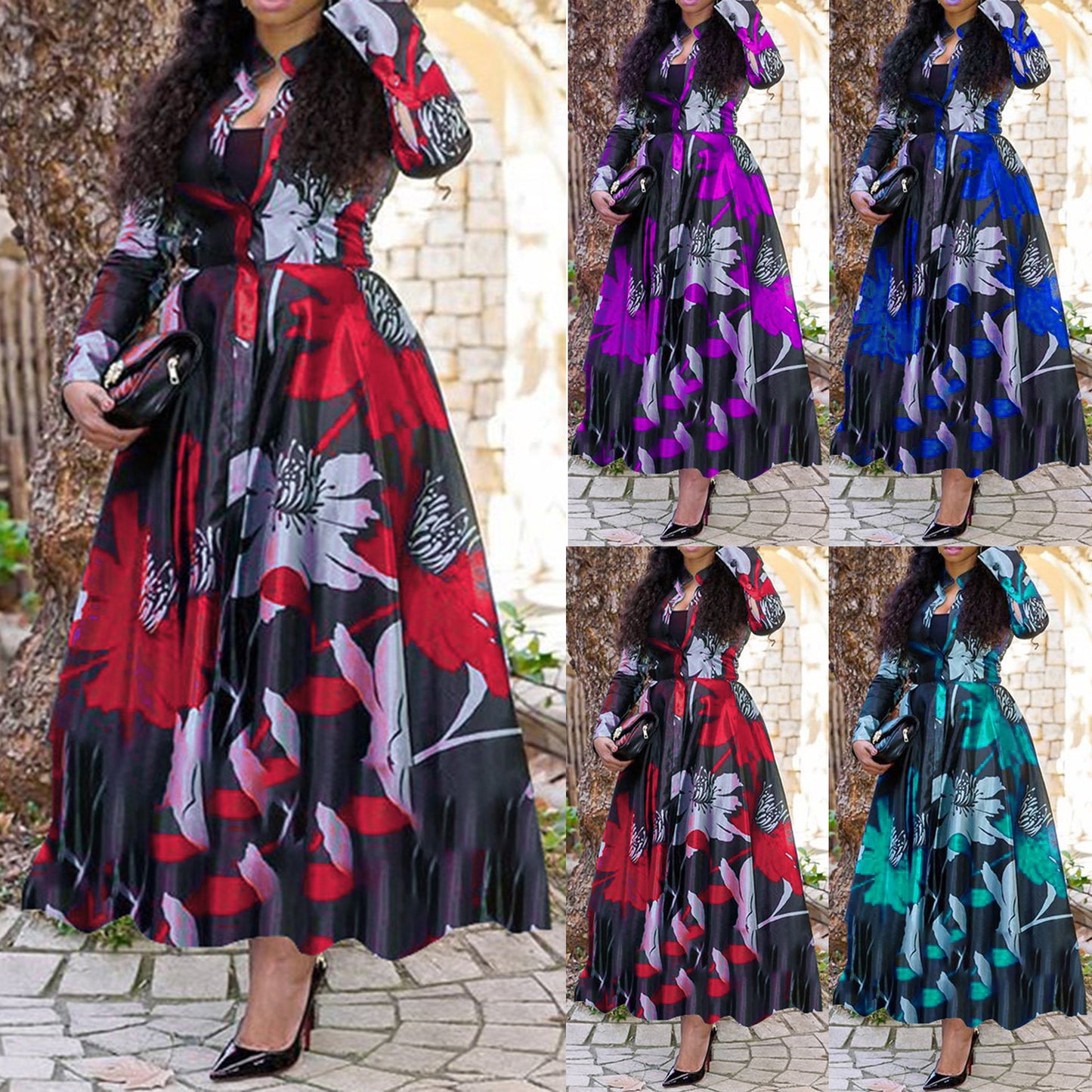 Innovative Women's Printed Wear Wide Hem Dress