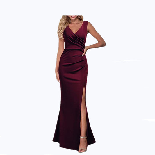 Slim Fit Slimming Spaghetti Straps Split Dresses