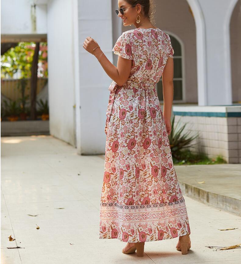 Chiffon Printed Beach For Seaside Leisure Vacation Dress