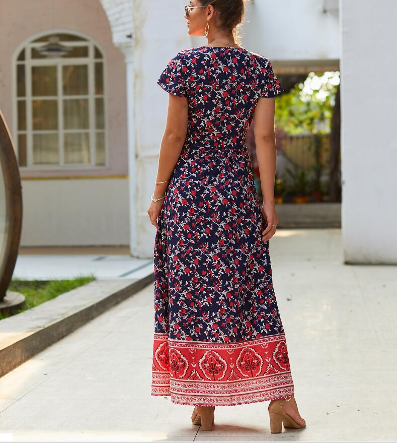 Chiffon Printed Beach For Seaside Leisure Vacation Dress
