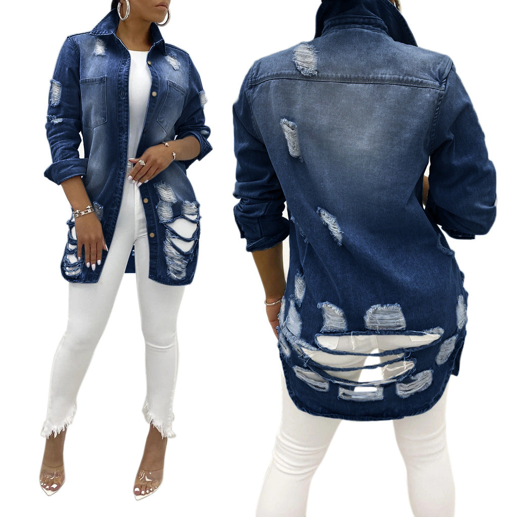 Cool Classy Fashion Sexy Lady's Denim Coats
