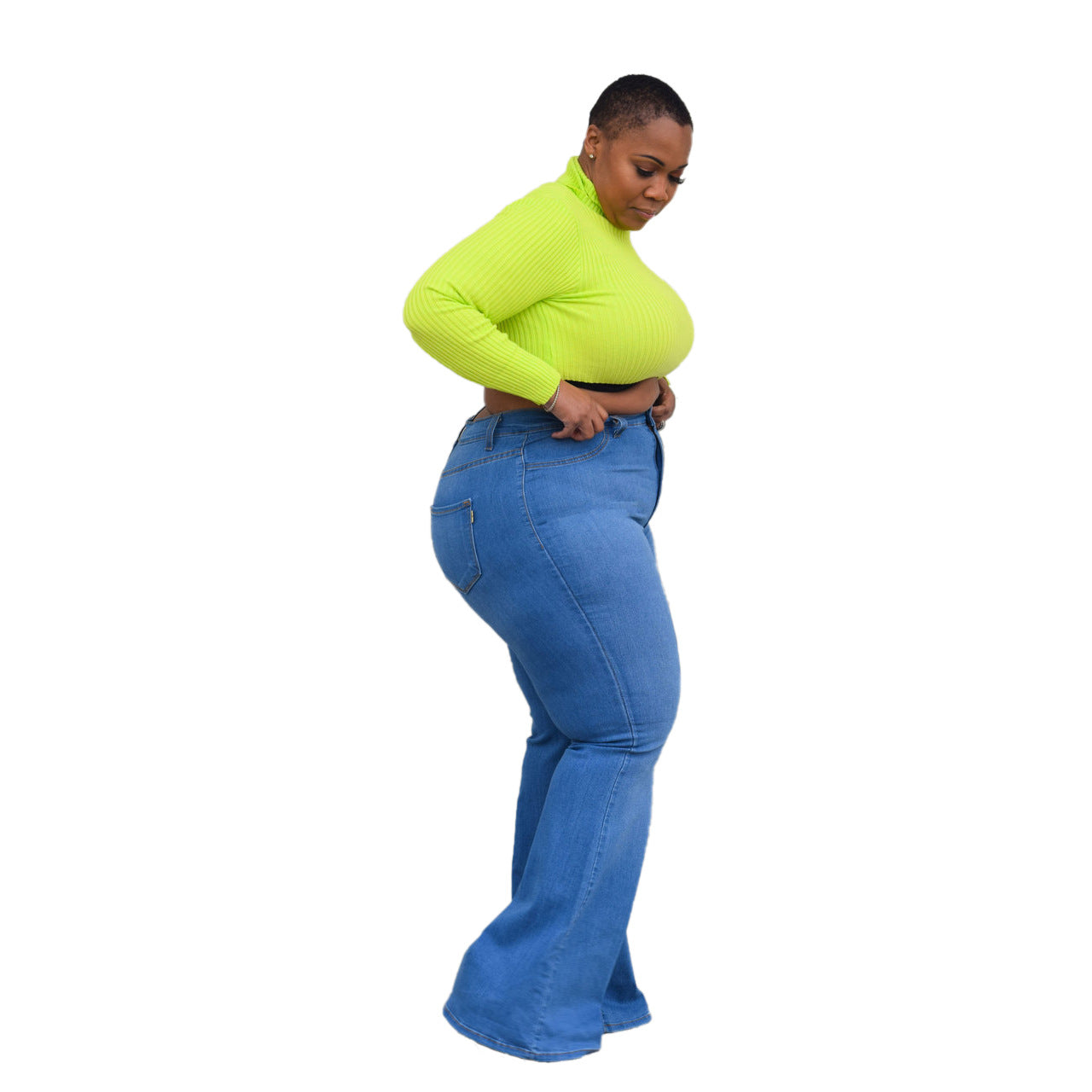 Slim Fit Wide Leg Fat Flared Jeans