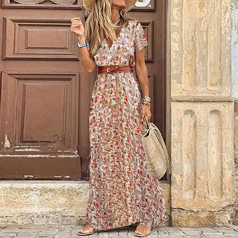 Women's Comfortable Fashion Boho Floral Dress Dresses