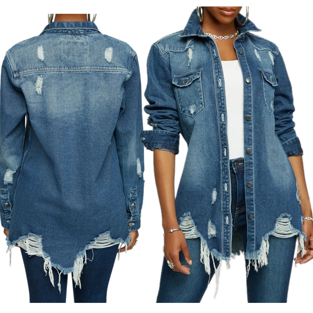 Classic Model Sexy Fashion Lady's Denim Coats