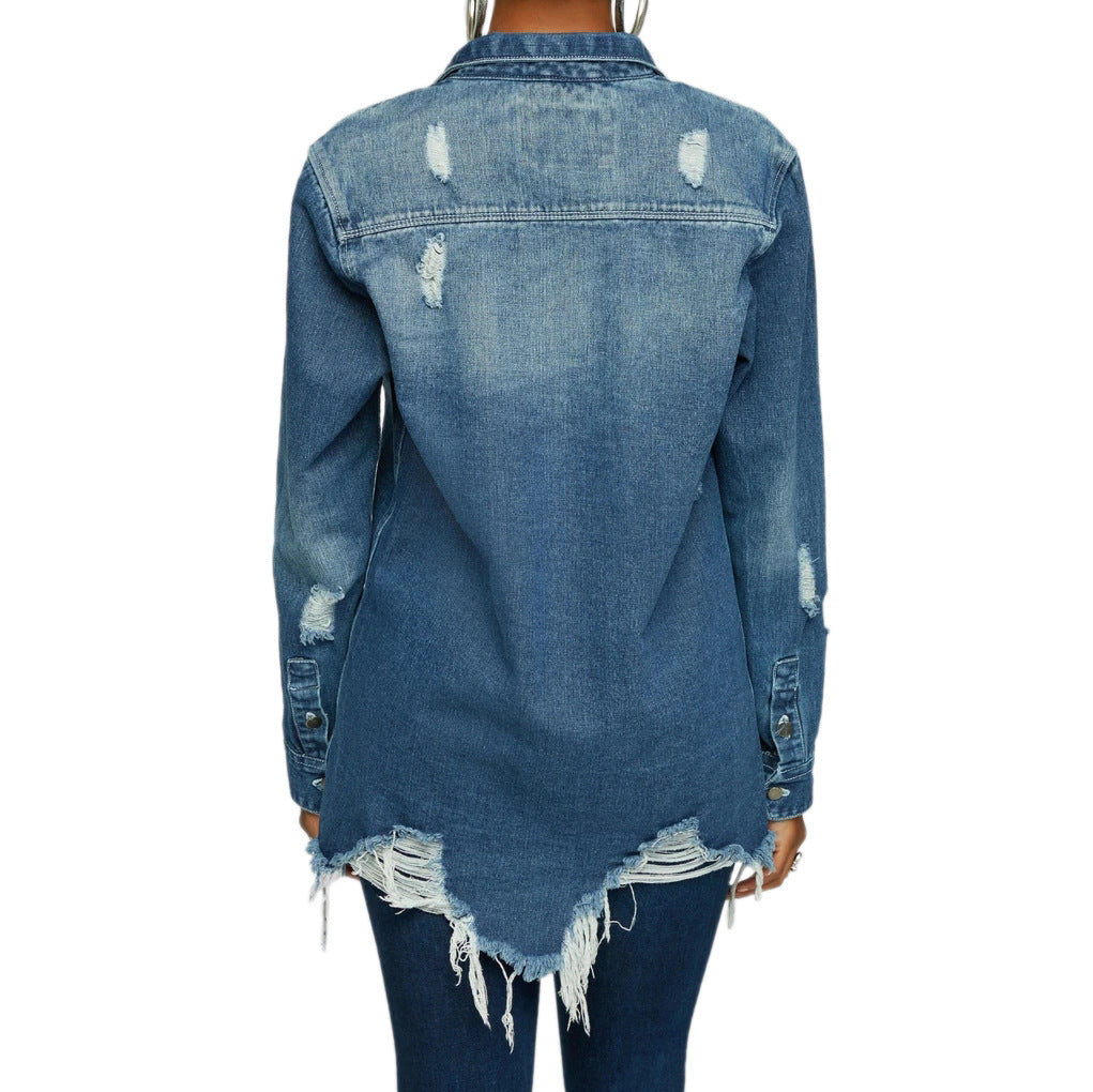 Classic Model Sexy Fashion Lady's Denim Coats