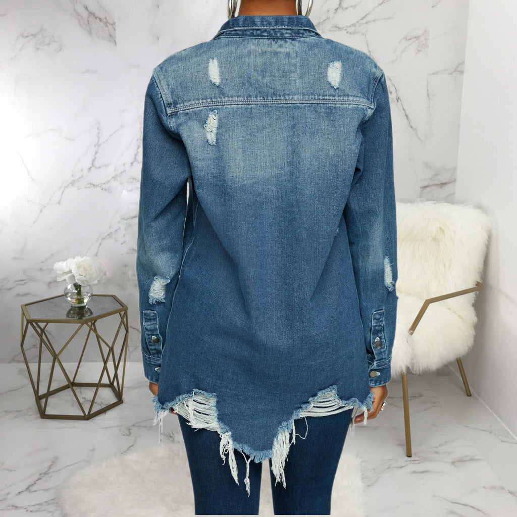 Classic Model Sexy Fashion Lady's Denim Coats