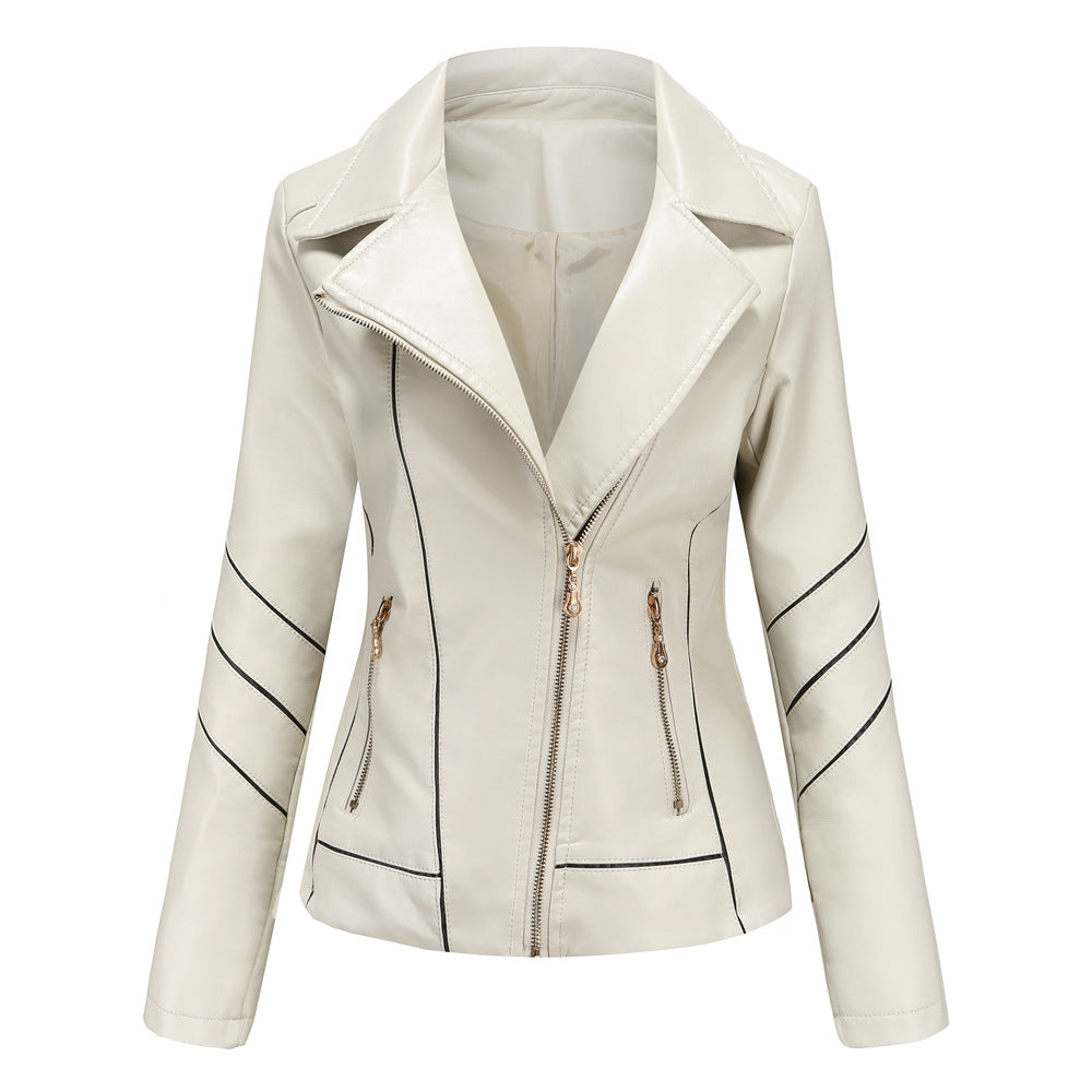 Women's Attractive Leather For Thin Motorcycle Jackets