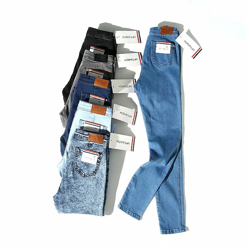 Women's Retro High Stretch Hot Slimming Waist Tight Jeans