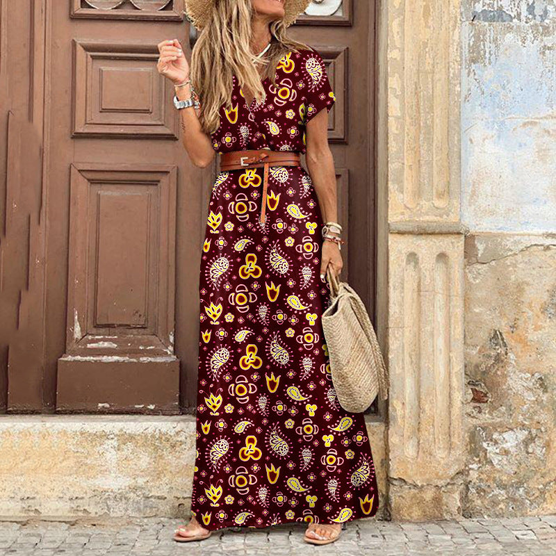 Women's Comfortable Fashion Boho Floral Dress Dresses