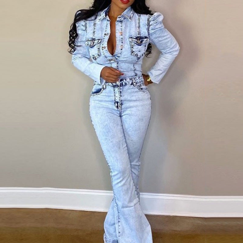 Women's Denim Wash Fashion Casual Slim Large Jeans