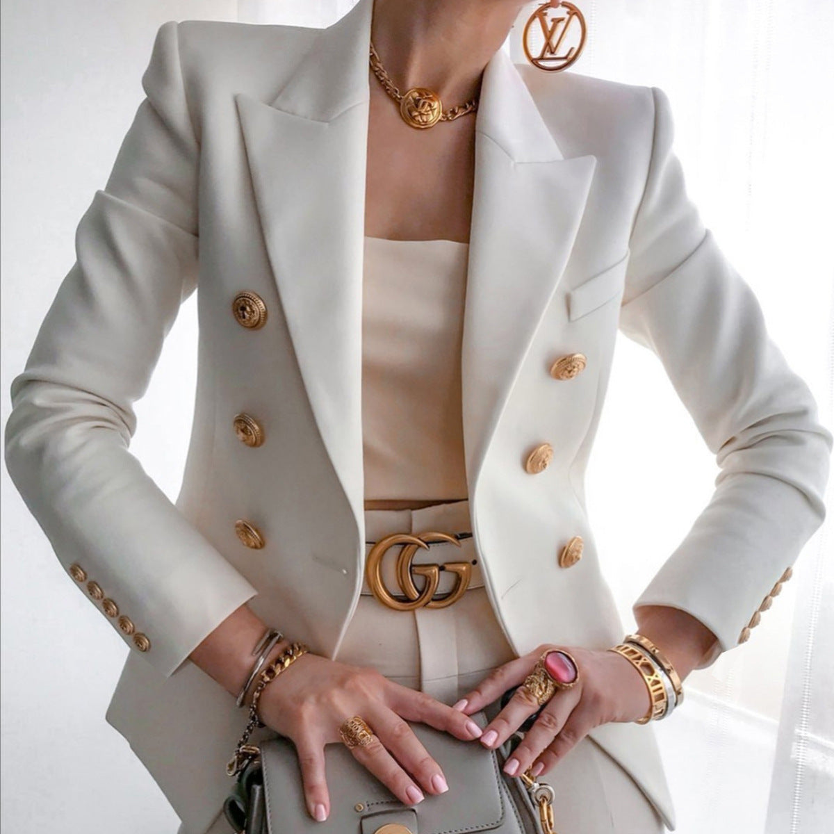Women's Trendy Solid Color Fashionable Casual Blazers