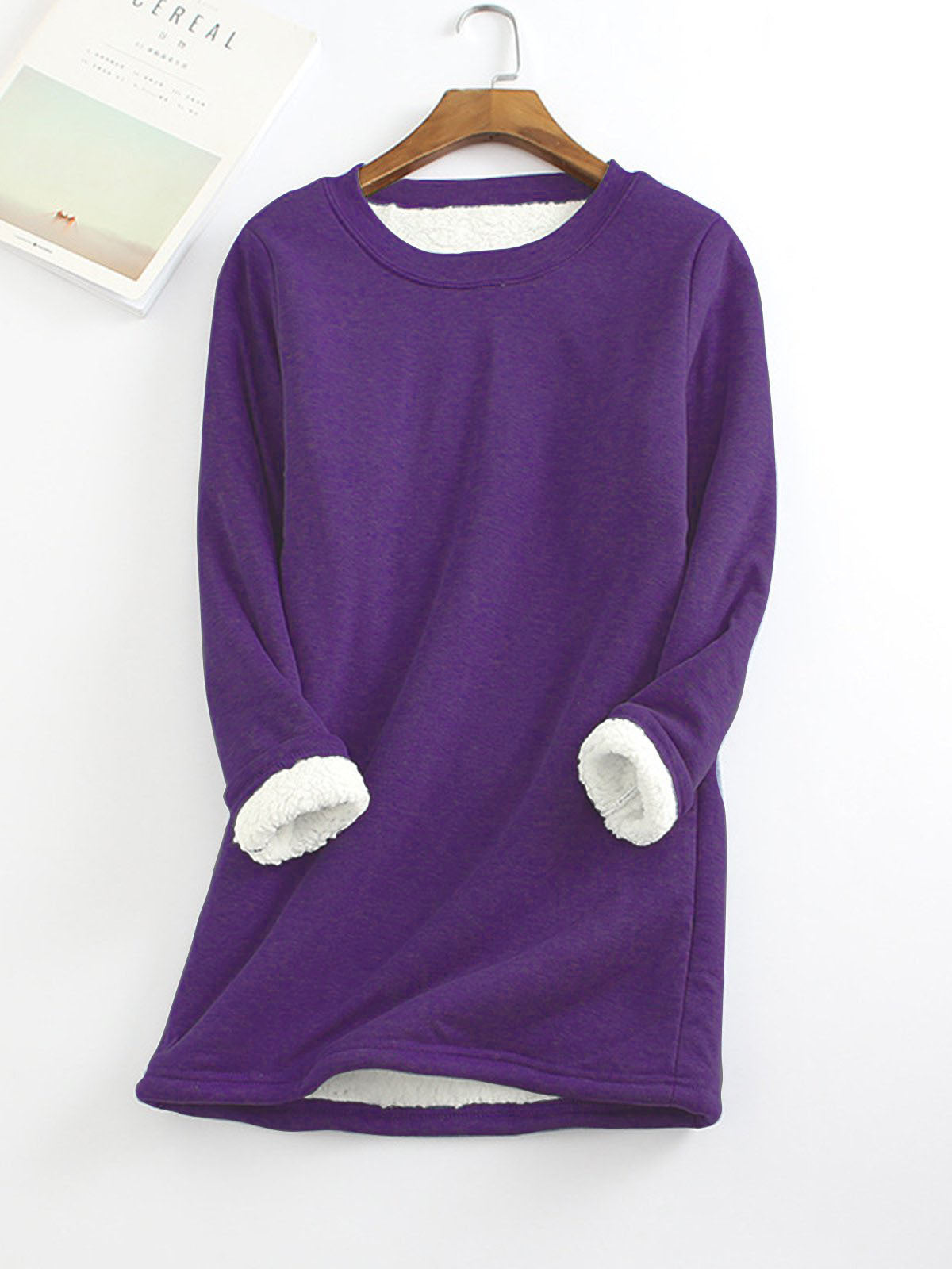 Women's Veet Padded Bottoming Shirt Mid-length Thickened Large Fleece Slim Fit Women's Sweater
