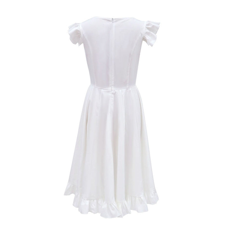Graceful Durable Versatile Women's Sleeve Pettiskirt Dress