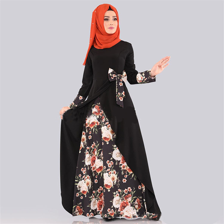 Women's Arab Slim Fit Pullover Long Dress Dresses