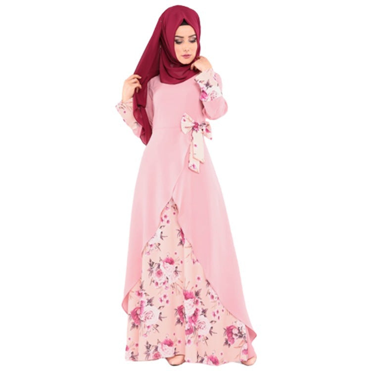 Women's Arab Slim Fit Pullover Long Dress Dresses