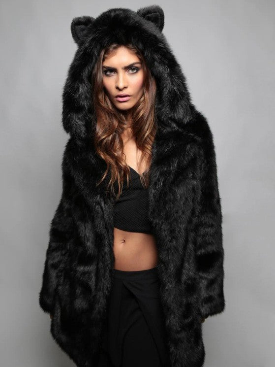 Women's Winter Faux Fur Fox Hooded Trendy Coats