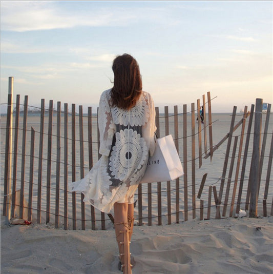 Women's Mid-length Loose Lace Shirt Sun Protection Clothing