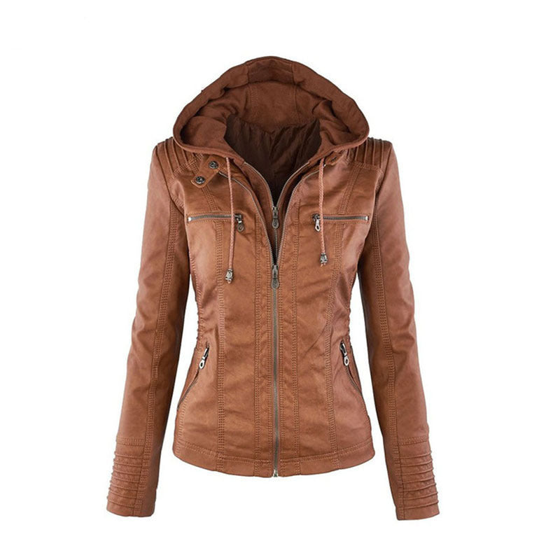 Women's Long Sleeve Lady Leather Motorcycle Clothing