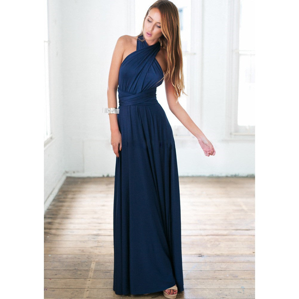 Multiple Cross Backless Sexy Bandage One-piece Dress