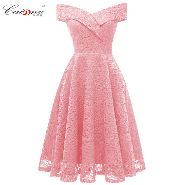 Women's Front Back Deep Lace Sexy Dress Dresses
