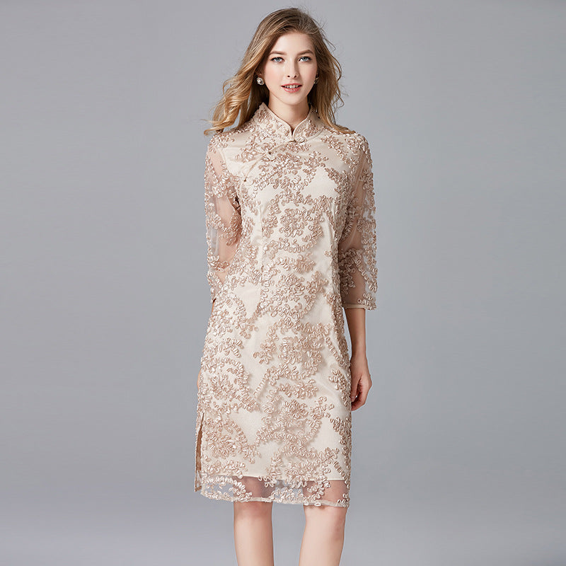 Dress Large Retro Style Fresh Lace Dresses
