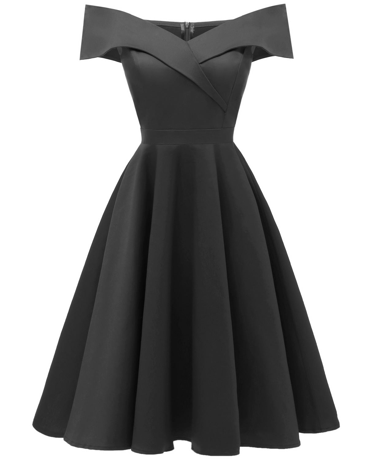 Women's Dress Waist Sexy Satin Formal Swing Dresses