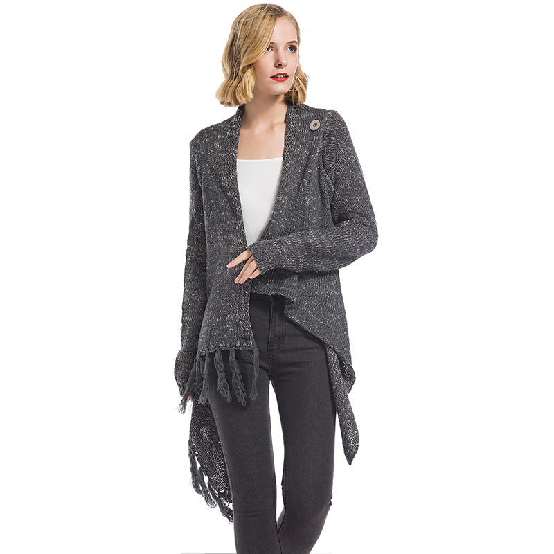 Women's Classy Durable Large Tassel Knitted Knitwear