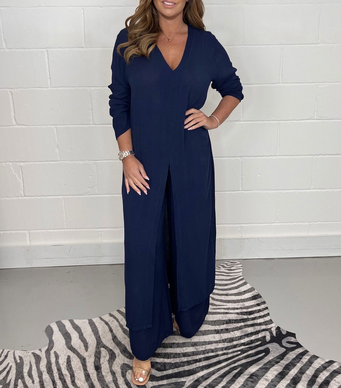 Pretty Popular Women's Split Long Trousers Fashion Casual Suit