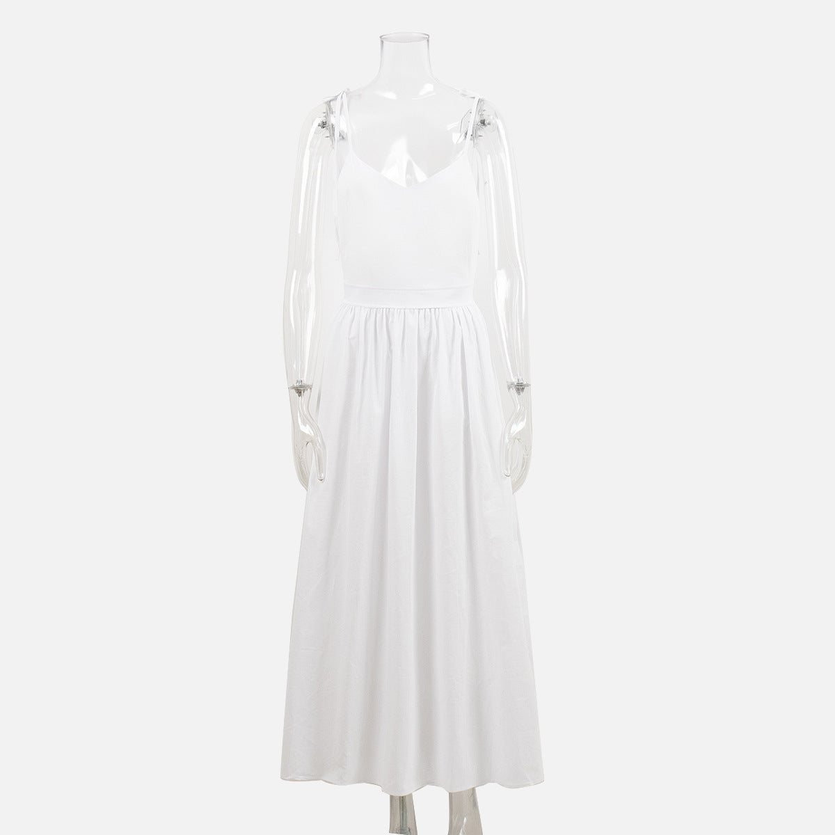 Women's Cotton With Shoulder Straps Spring Elegant Dresses
